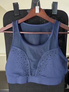 Luxeit Embellished Navy Sports Bralette